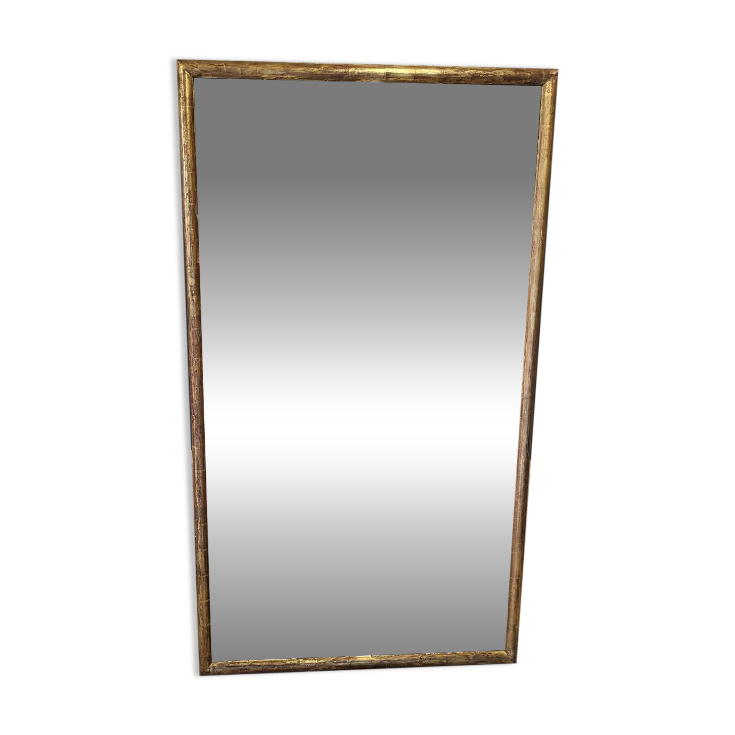 Restored antique gilded mirror – large format