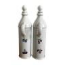 Porcelain bottle duo for mirabelle and raspberry brandy