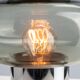 Space age chrome and glass table lamp