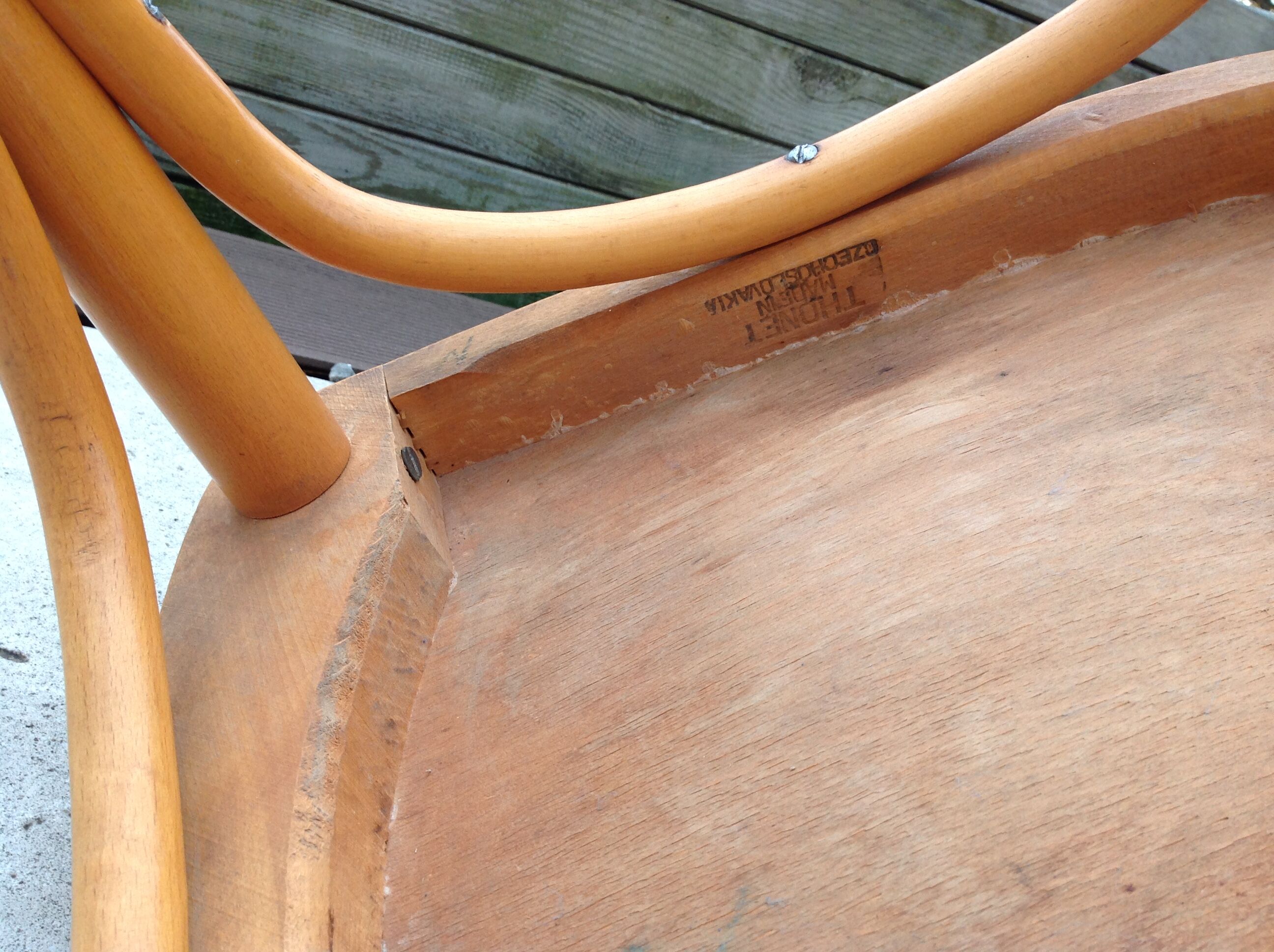 Pair of Thonet bistro chairs, 30-40s