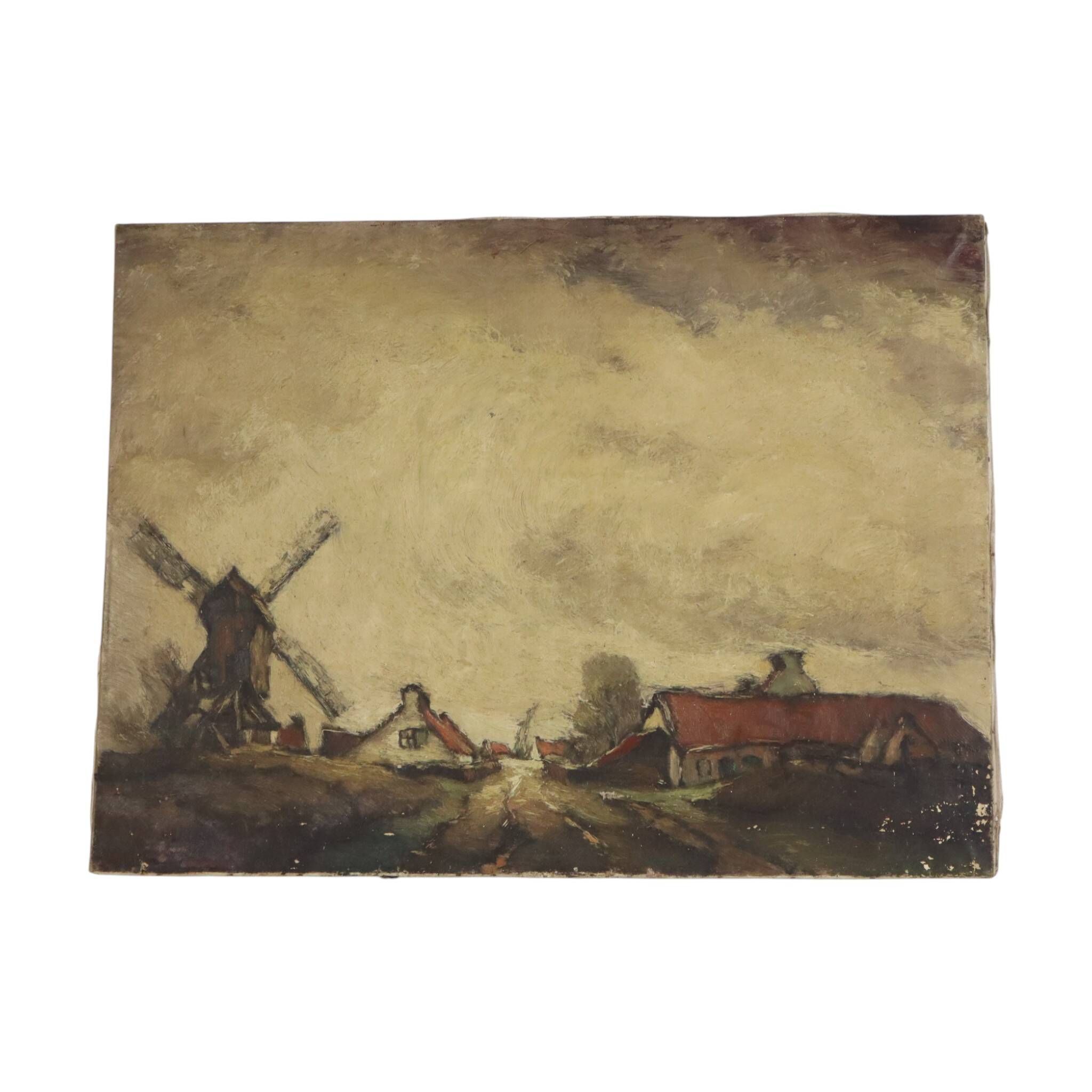 Charming Farmhouse Landscape Painting, Signed Wittouck, 60x80 cm