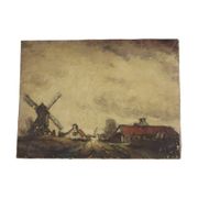 Charming Farmhouse Landscape Painting, Signed Wittouck, 60x80 cm