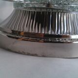 Glass Art Deco bowl with metal base