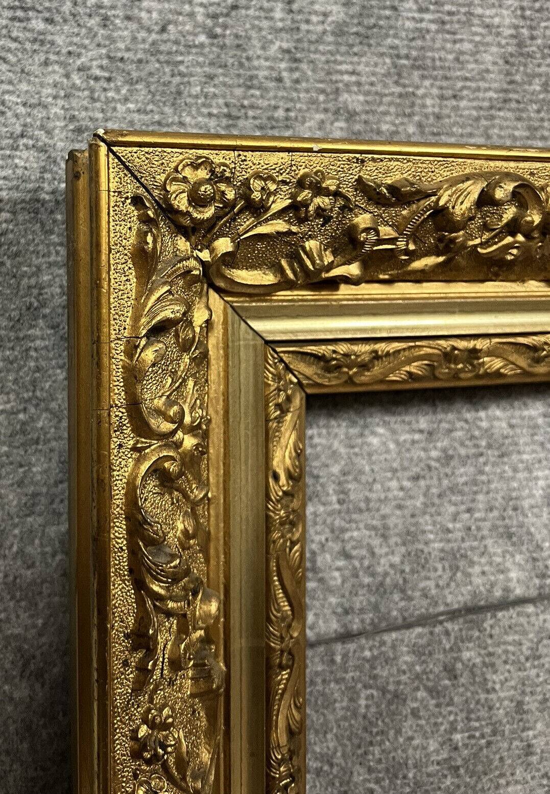 Gilded wood frame decorated with a frieze of foliage, Napoleon III period circa 1880