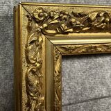 Gilded wood frame decorated with a frieze of foliage, Napoleon III period circa 1880