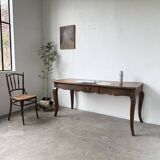 Table de ferme bureau noyer XIXème