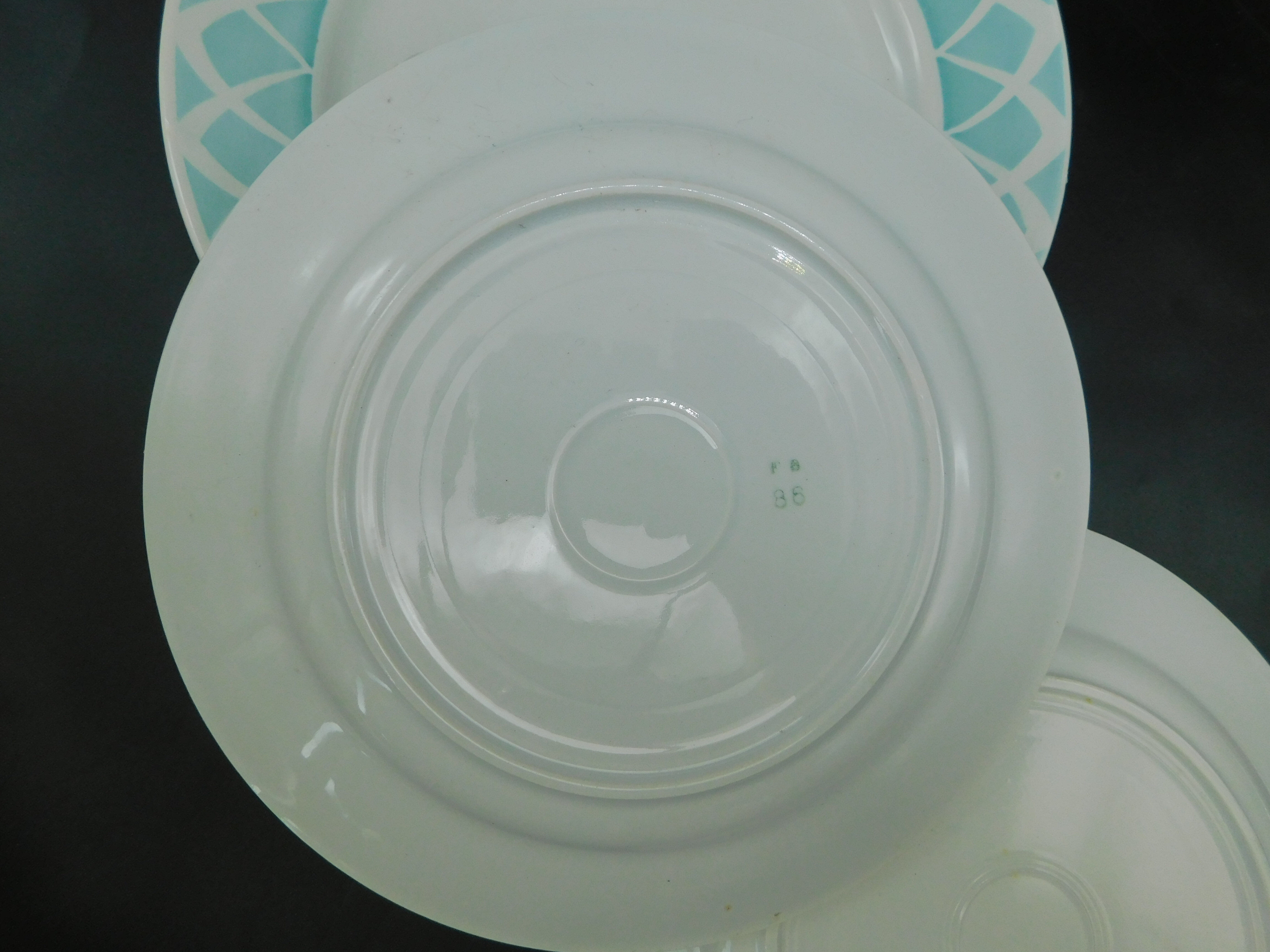 6 flat plates - Fenal Badonviller - Mint Green