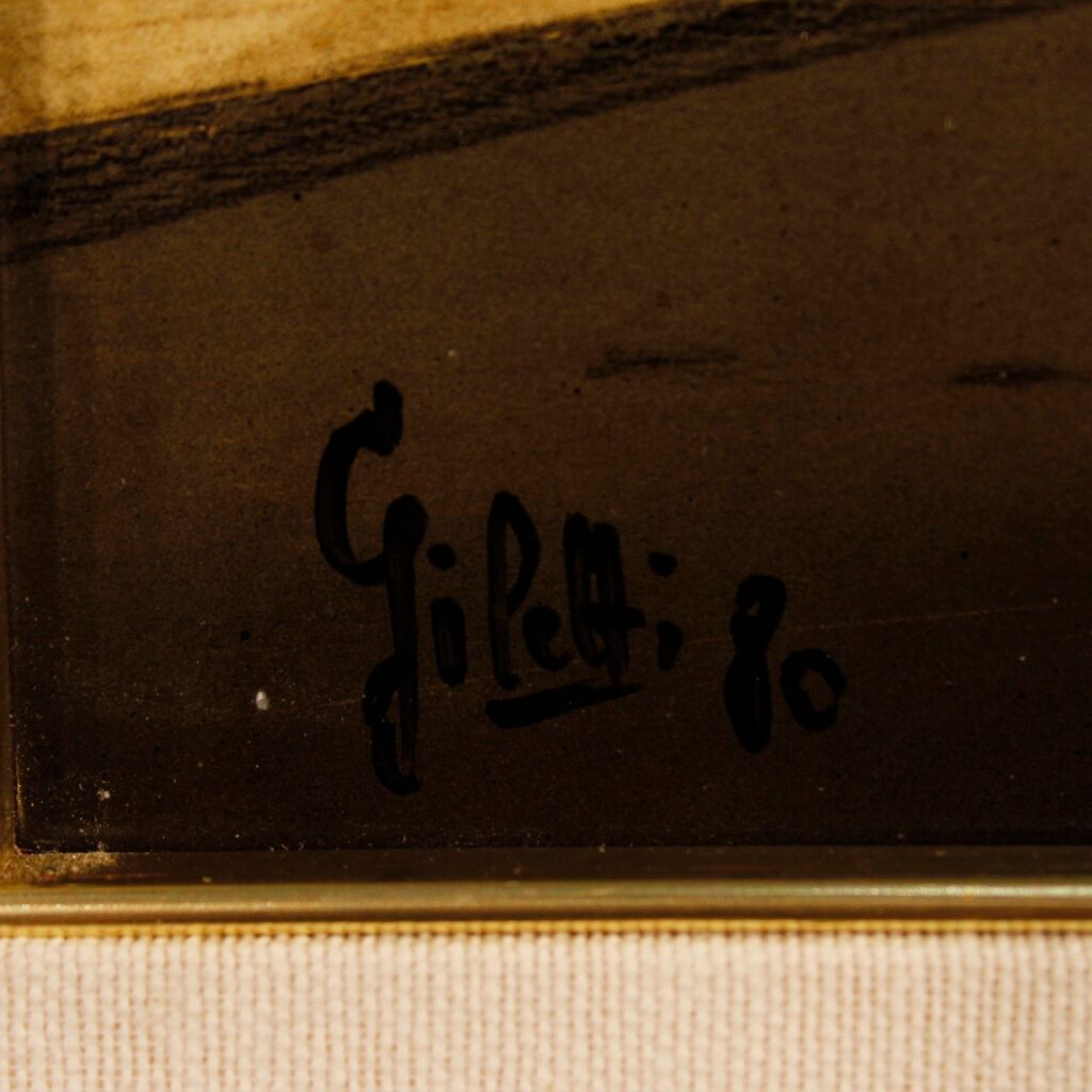 Italian painting depicting city district