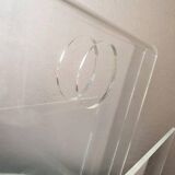 Vintage magazine holders in transparent plexiglass 1980s