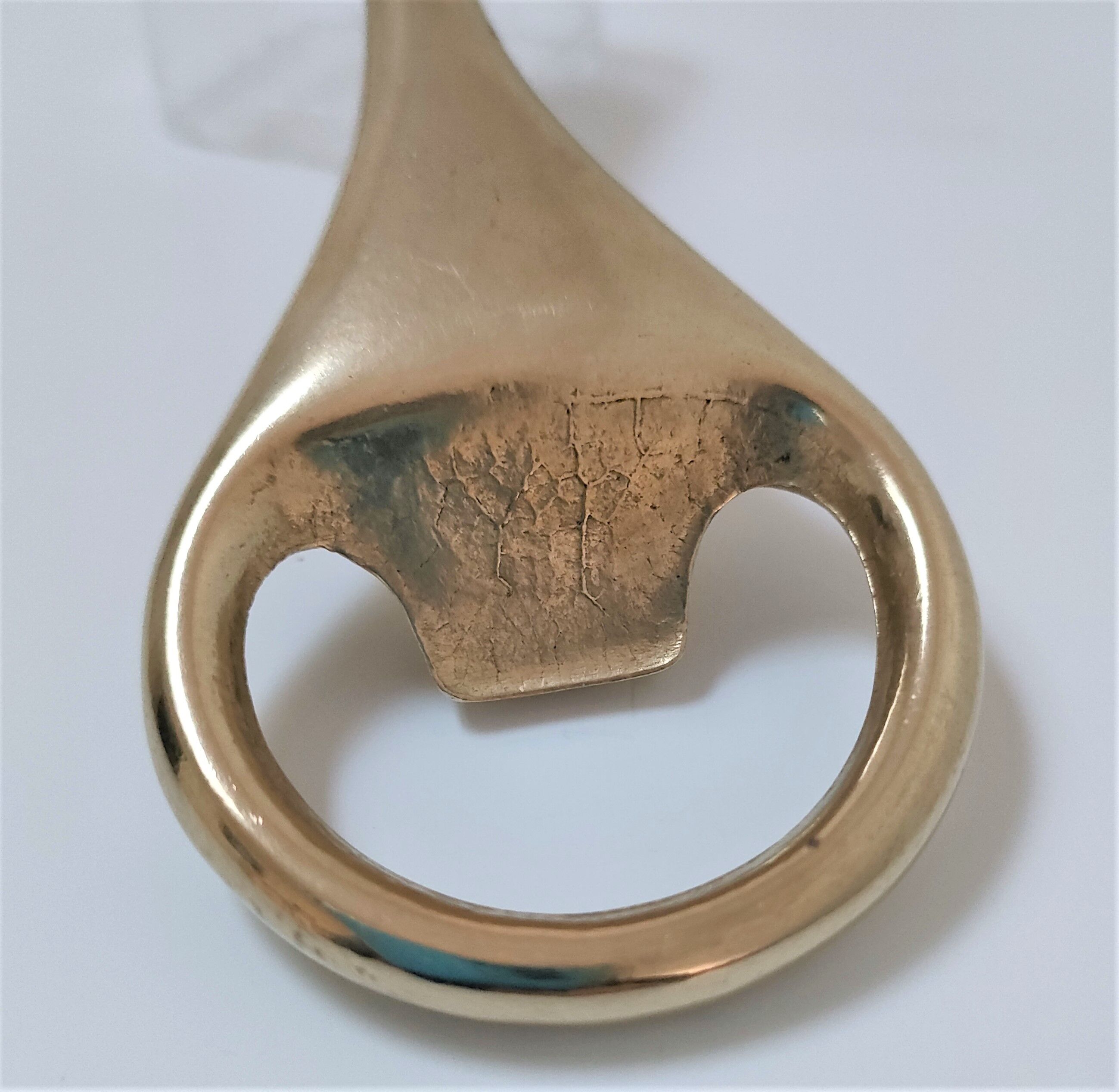 Modernist solid brass bottle opener by Carl Auböck