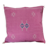 Coussin berbere en soie de cactus rose