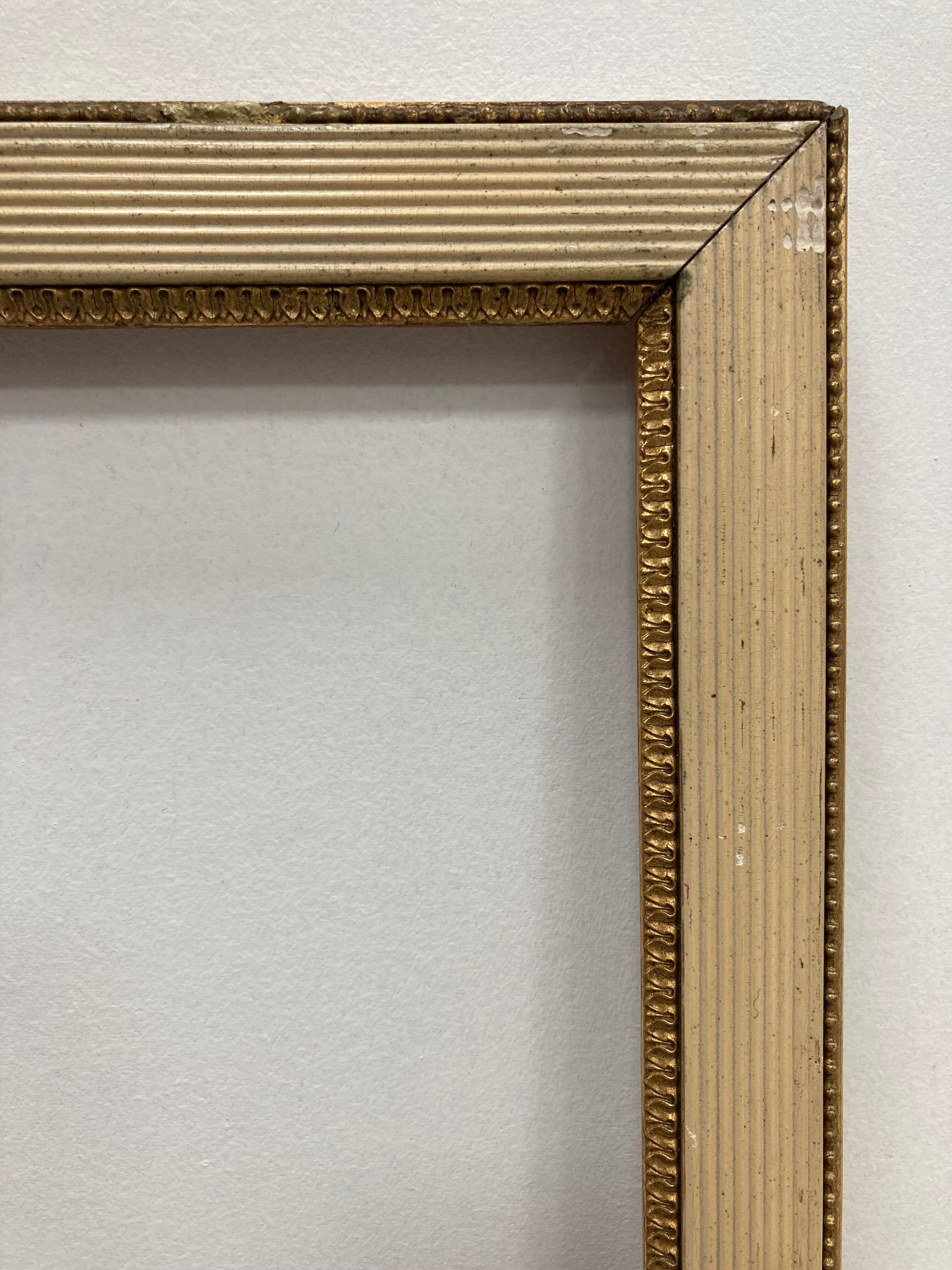 Vintage cream and gold frame