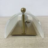 Vintage lucite and brass wall lamp ,1970s