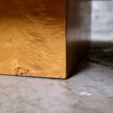 Table basse en loupe d'orme Alveo par Willy Rizzo pour Mario Sabot, 1972
