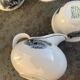 Coffee or tea service, earthenware with rustic motif, Keralux, Boch