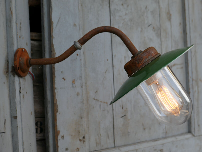 Applique lampe de cour col de cygne extérieur