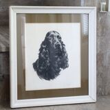 Animal portrait, painting signed by Jean Rivet, 1960s