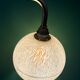 Vintage glass globe wall light in yellow and silver from Clichy.