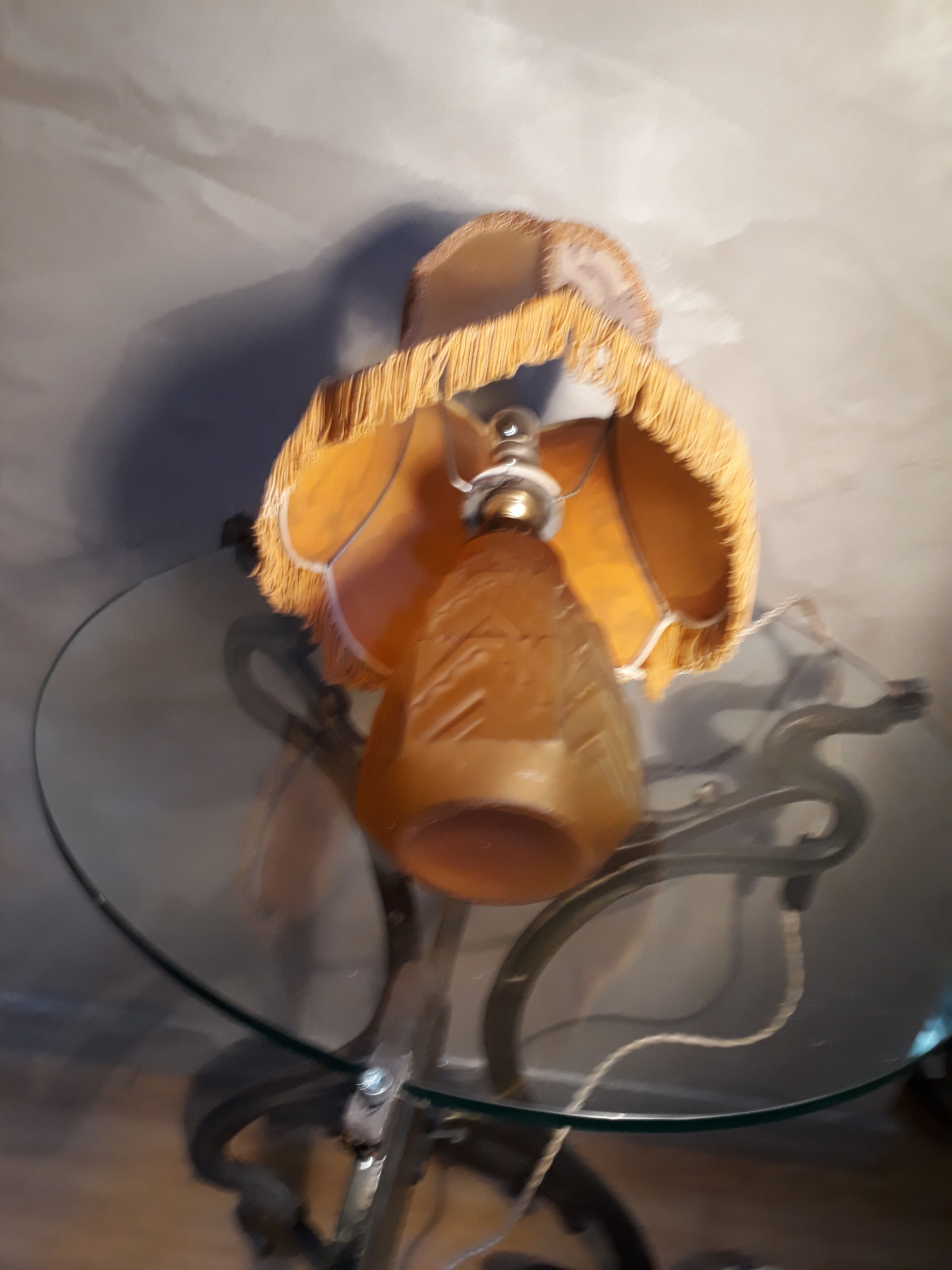 C.L.A art deco art in moulded opaque glass 1930 35x20cm