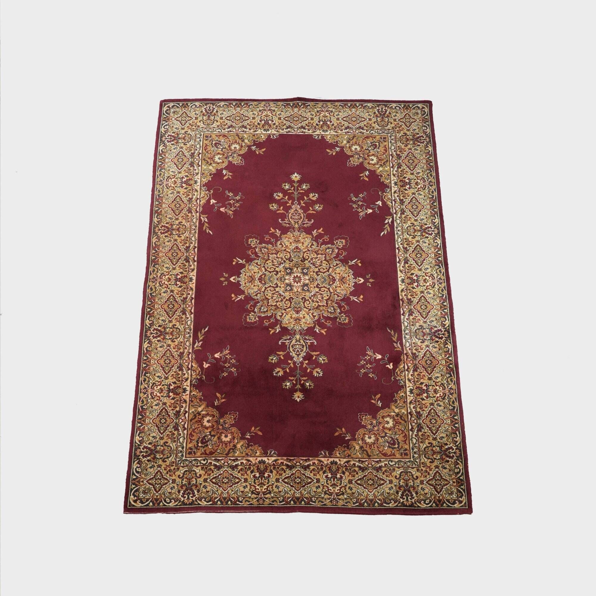 Rug with beautiful patterns in mainly red and yellow colours 296x203cm
