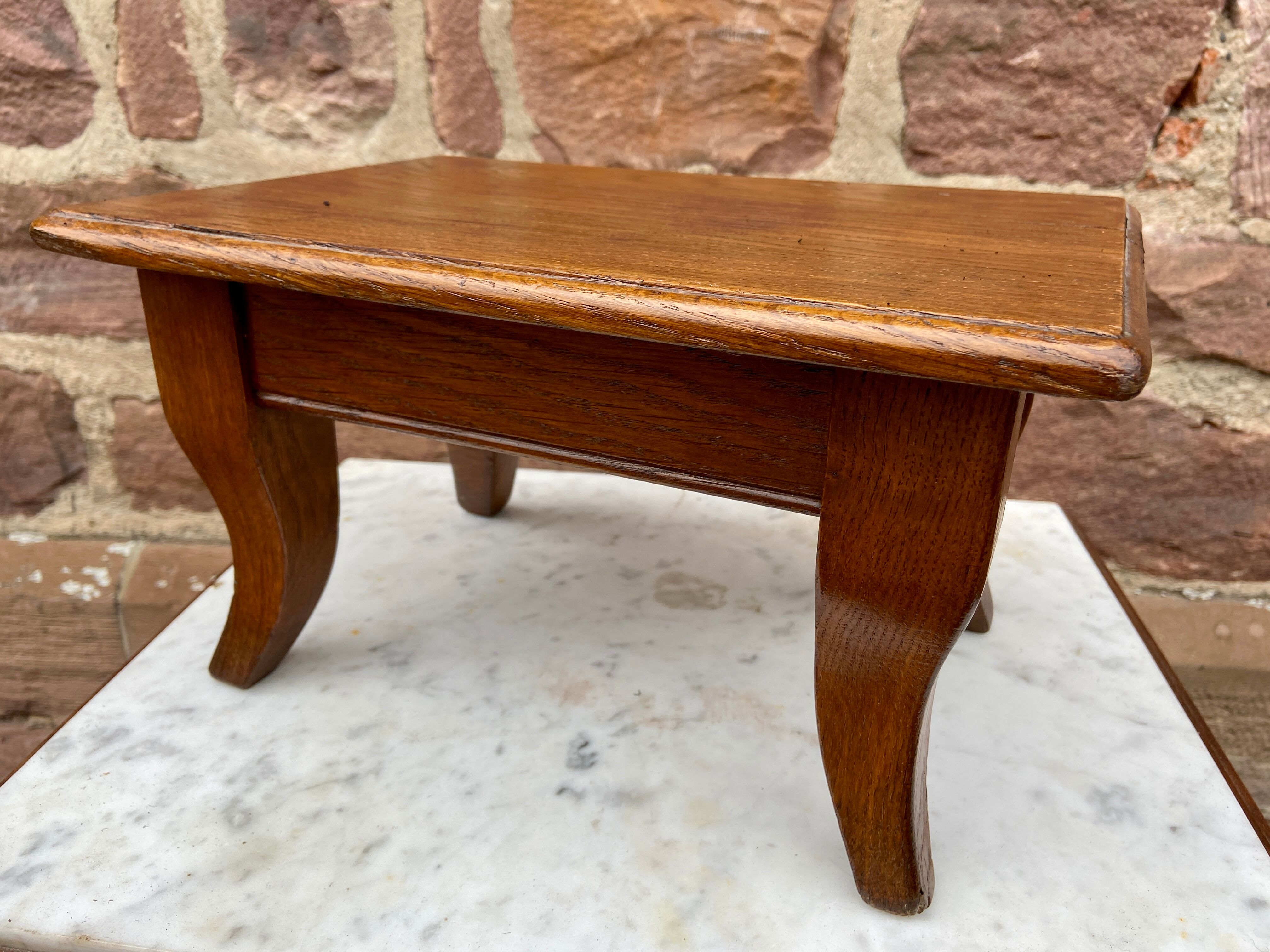 Footrest style rocaille Louis XV 1930 wooden