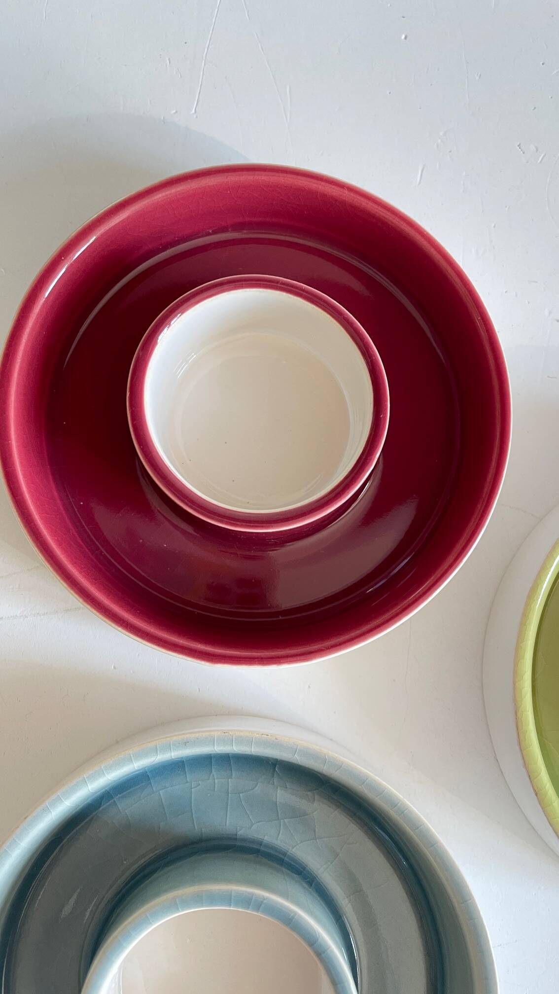 BOUGEOIRS Cracked Ceramic Candle Holder