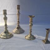 Lot of 4 chandeliers golden bronze 18th and 19th