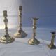 Lot of 4 chandeliers golden bronze 18th and 19th