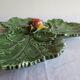 Presentation dish in green slipware