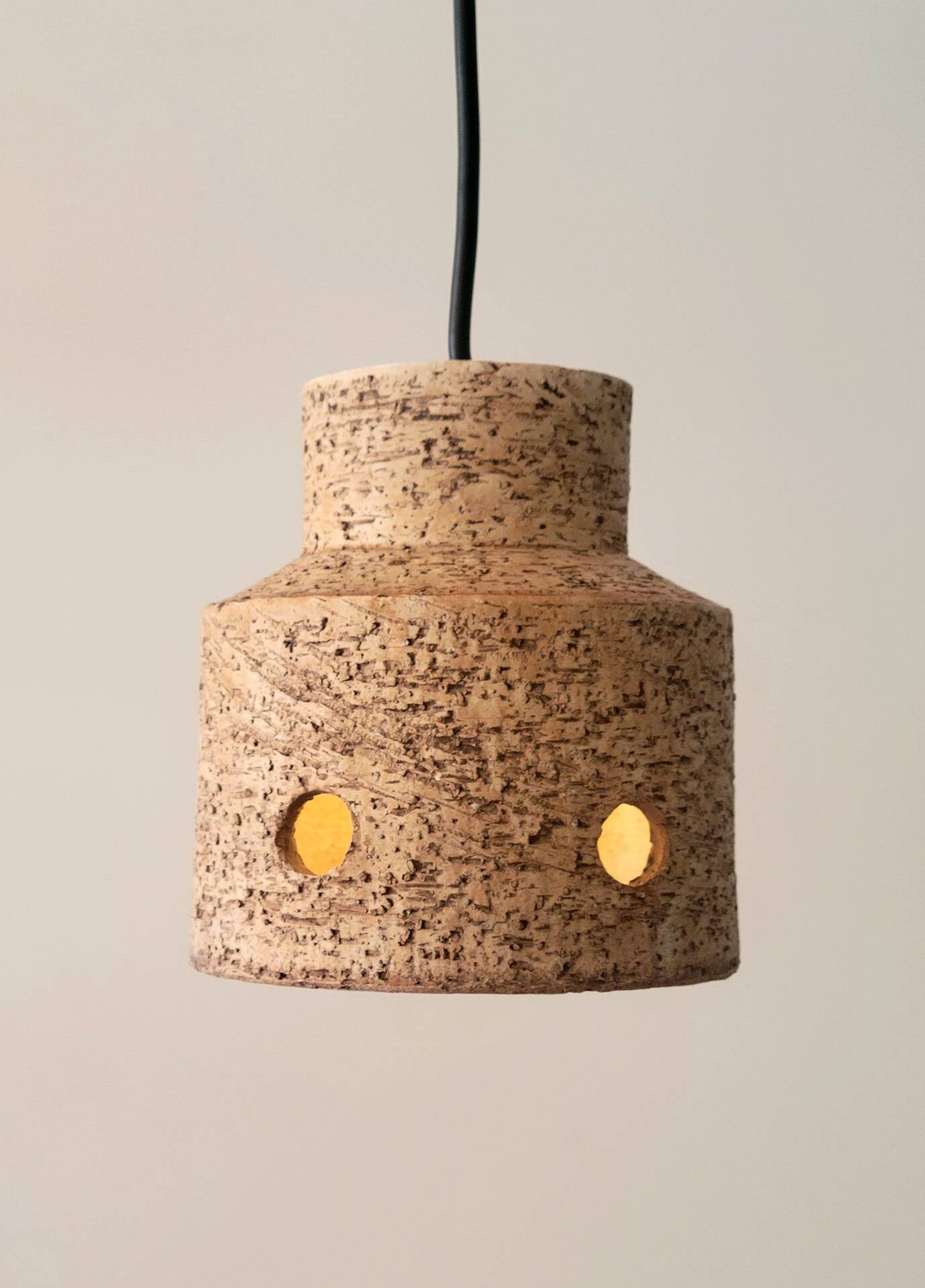 Ceramic pendant lamp, Netherlands 1970