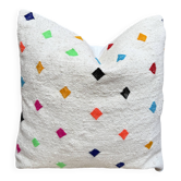 Handmade Berber wool Kilim cushion: Moroccan floor cushion