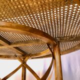 Dining table 1960 cannage and glass