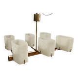 Pendant lamp 6 plastic shades 1960s