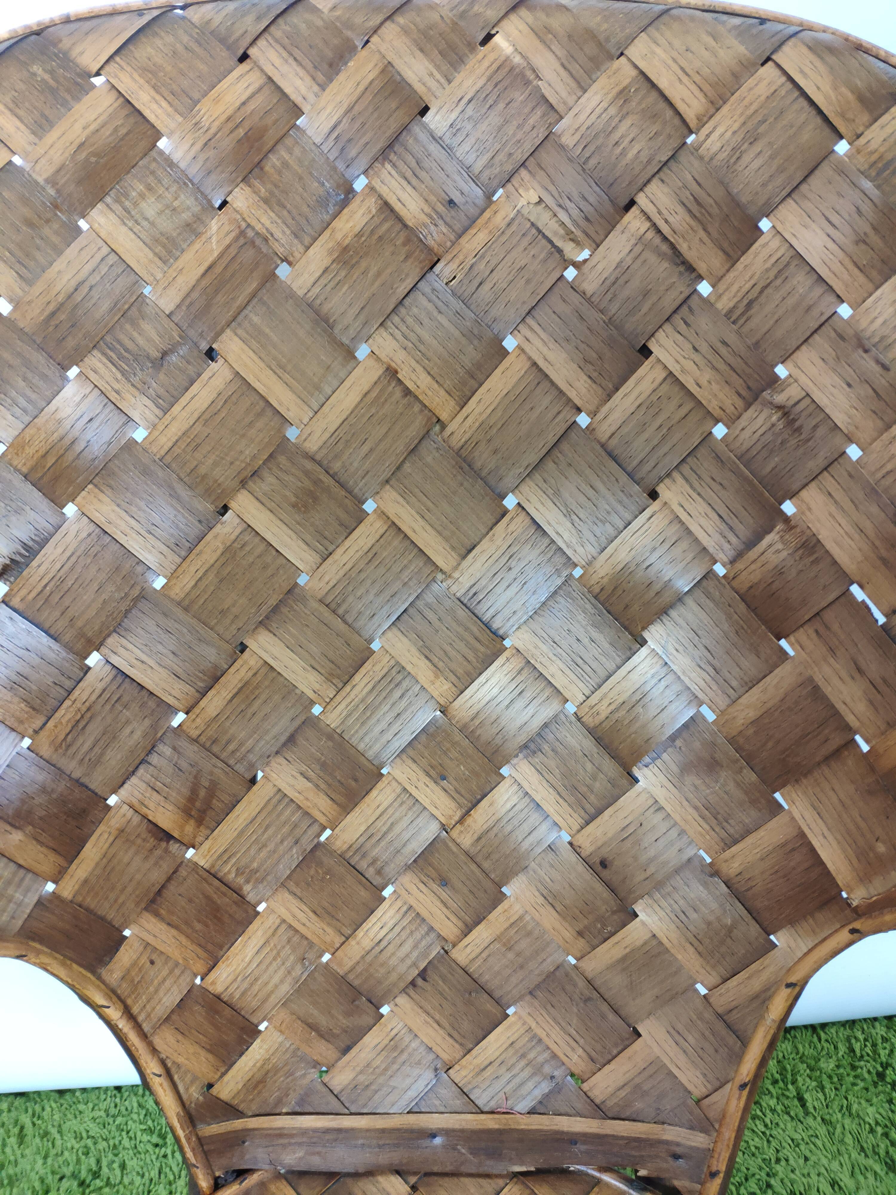 Vintage braided chestnut chair