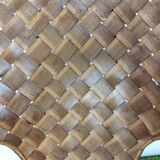 Vintage braided chestnut chair