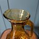 Amber glass carafe with geometric design – 1960s/70s