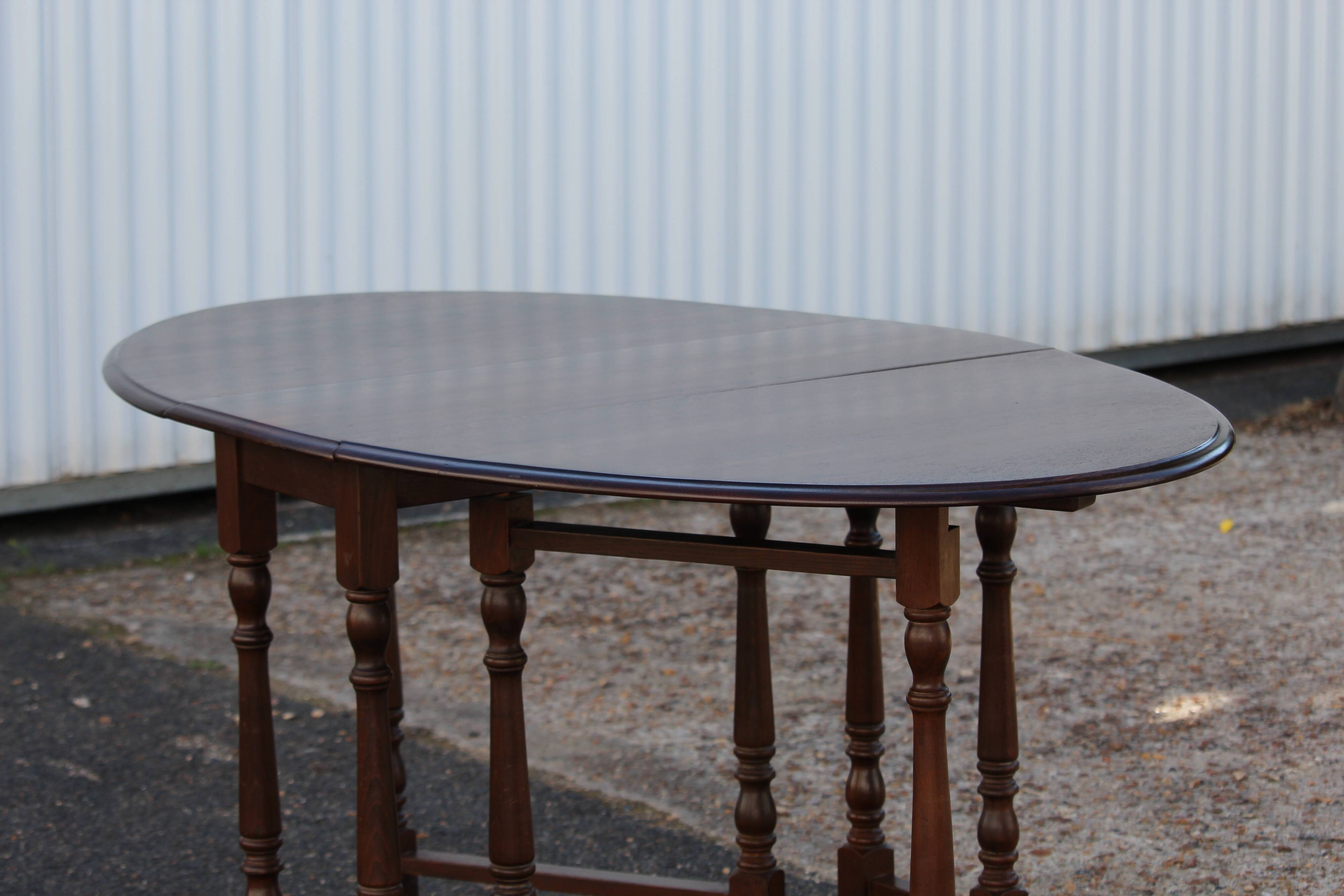 Solid wood folding dining room table