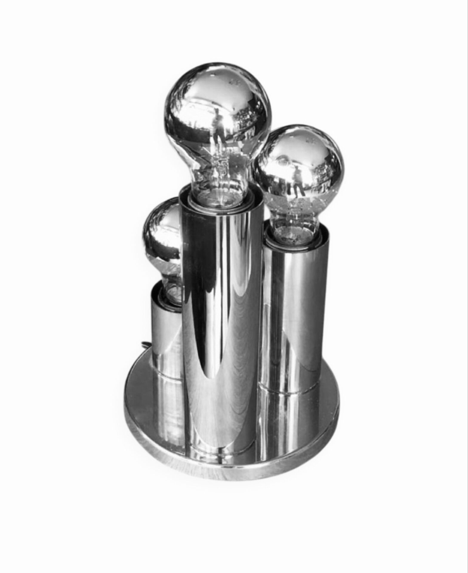 Space Age chrome table lamp – Attributed to Gaetano Sciolari for B