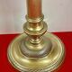 Pair of 19th-century restoration candlesticks in guilloché bronze - H 27 cm