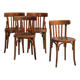 Antique Viennese-style bistro chairs (circa 1920). 4 pieces no. 16