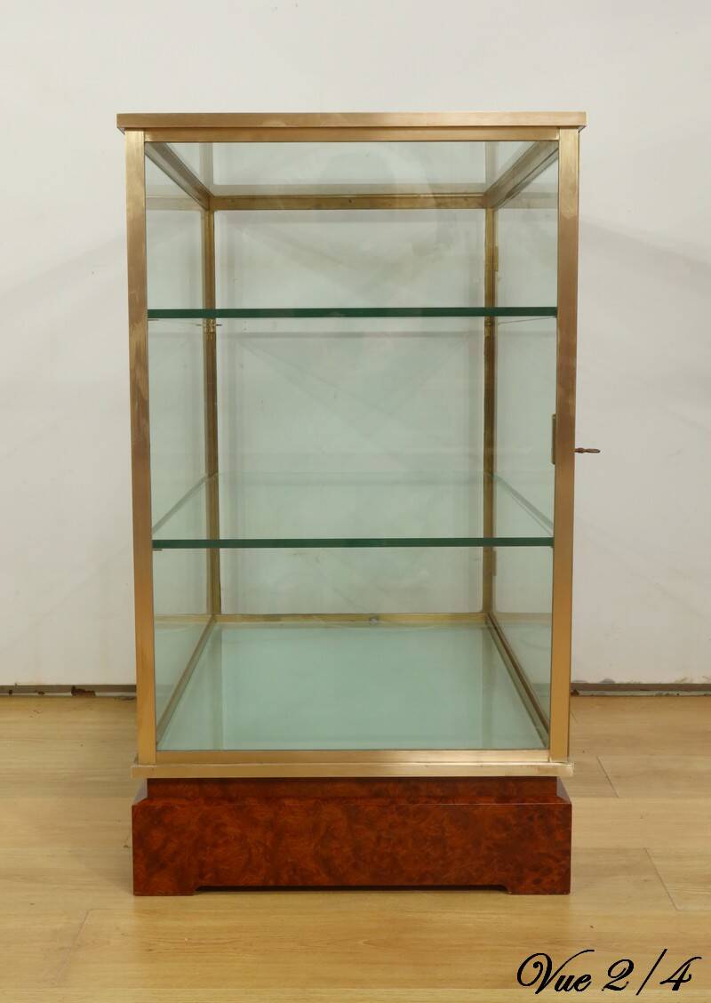 Display Cabinet in Brass and Elm – 1950