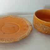 Lunch in ceramic Vallauris fat lava annees 1960 vintage