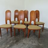 Set de  6 chaises à manger vintage danoises par Niels Koefoed