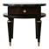 Art Deco bedside table in black wood with gold details.