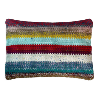 Vintage turkish kilim cushion cover, 30 x 50 cm