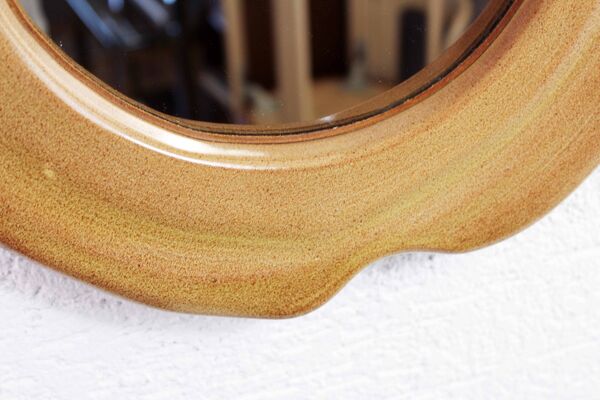 Miroir ''pomme'' en céramique 1970