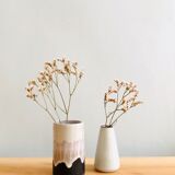 Duo of small ceramic vases