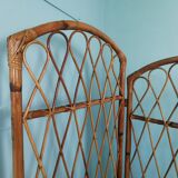 Rattan and bamboo screen