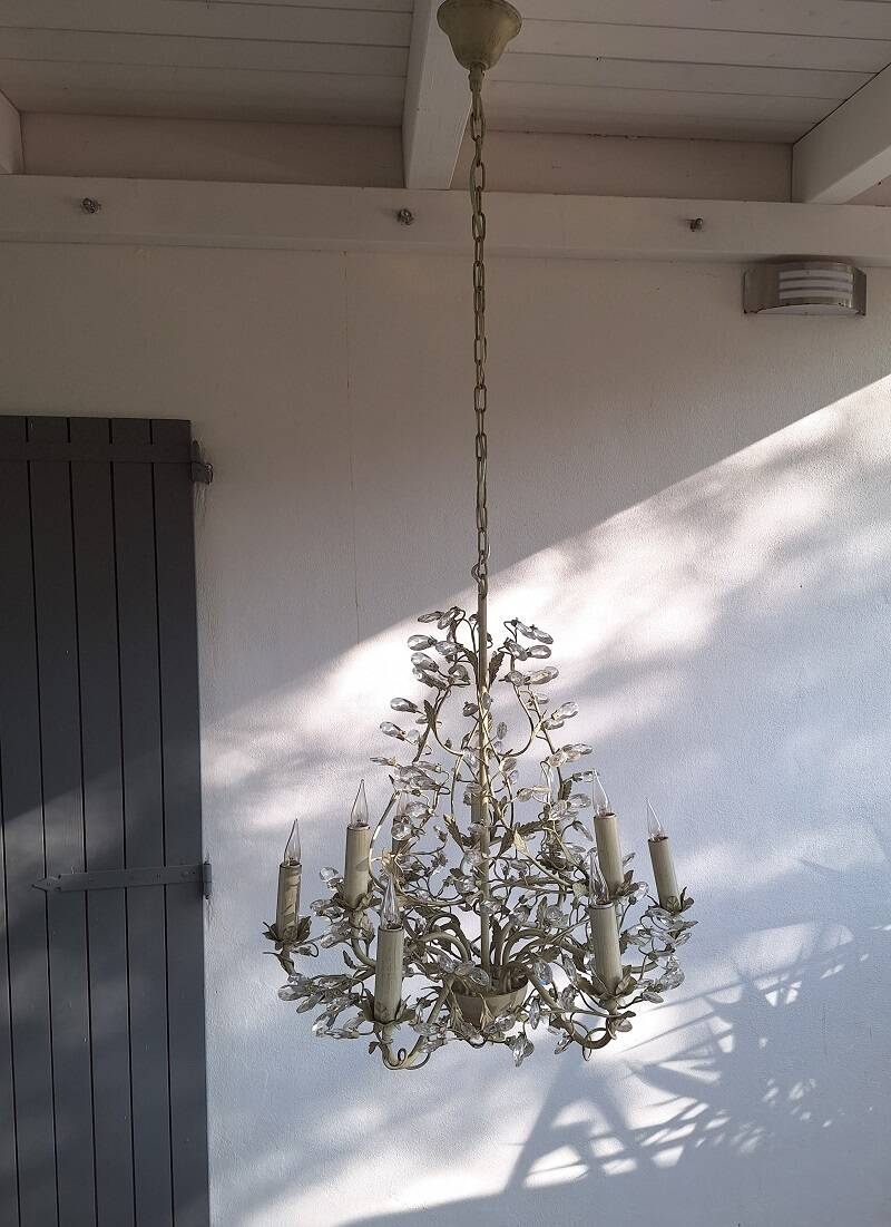 Shabby Chic 9 Light Chandelier Stunning Italian