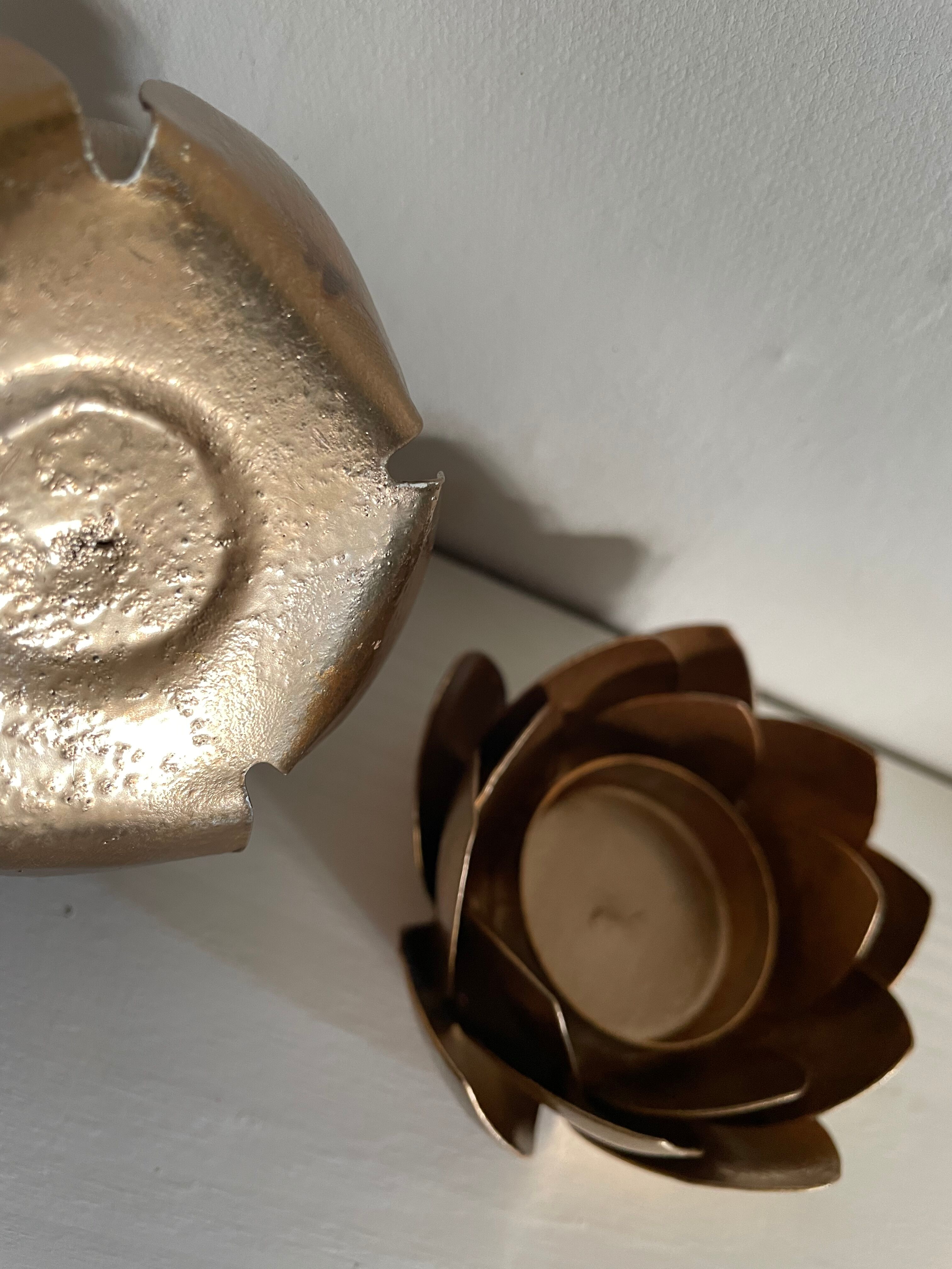 Water lily candlesticks